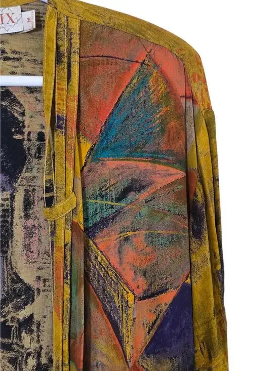 Vintage 1990's Componix "Art-to-Wear" Open Front Top Sz L/XL - Picture 2 of 7